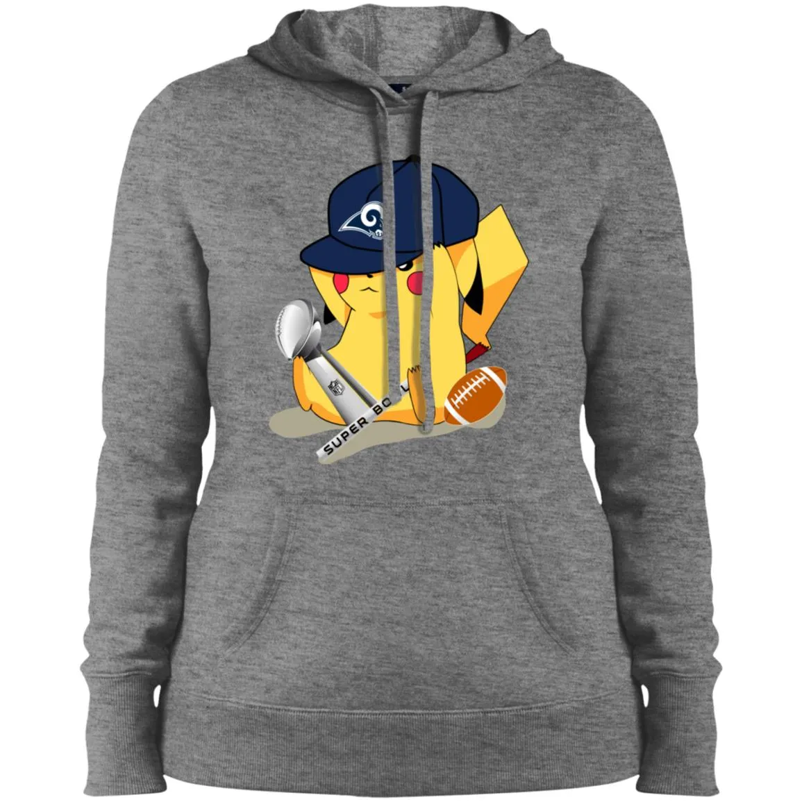 Nfl – Los Angeles Rams Pikachu Super Bowl 2019 Football Women Hooded Sweatshirt