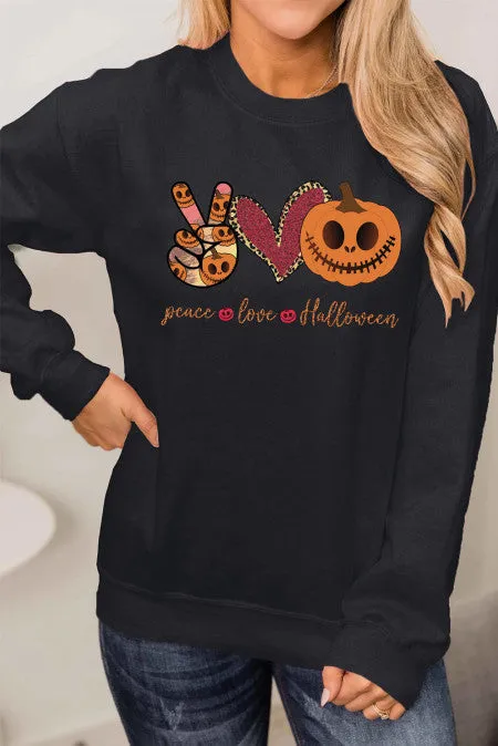 Peace Love Halloween Sweatshirt
