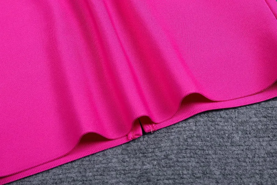 Pre Order:  Diagonal One Shoulder Open Back Bandage Dress