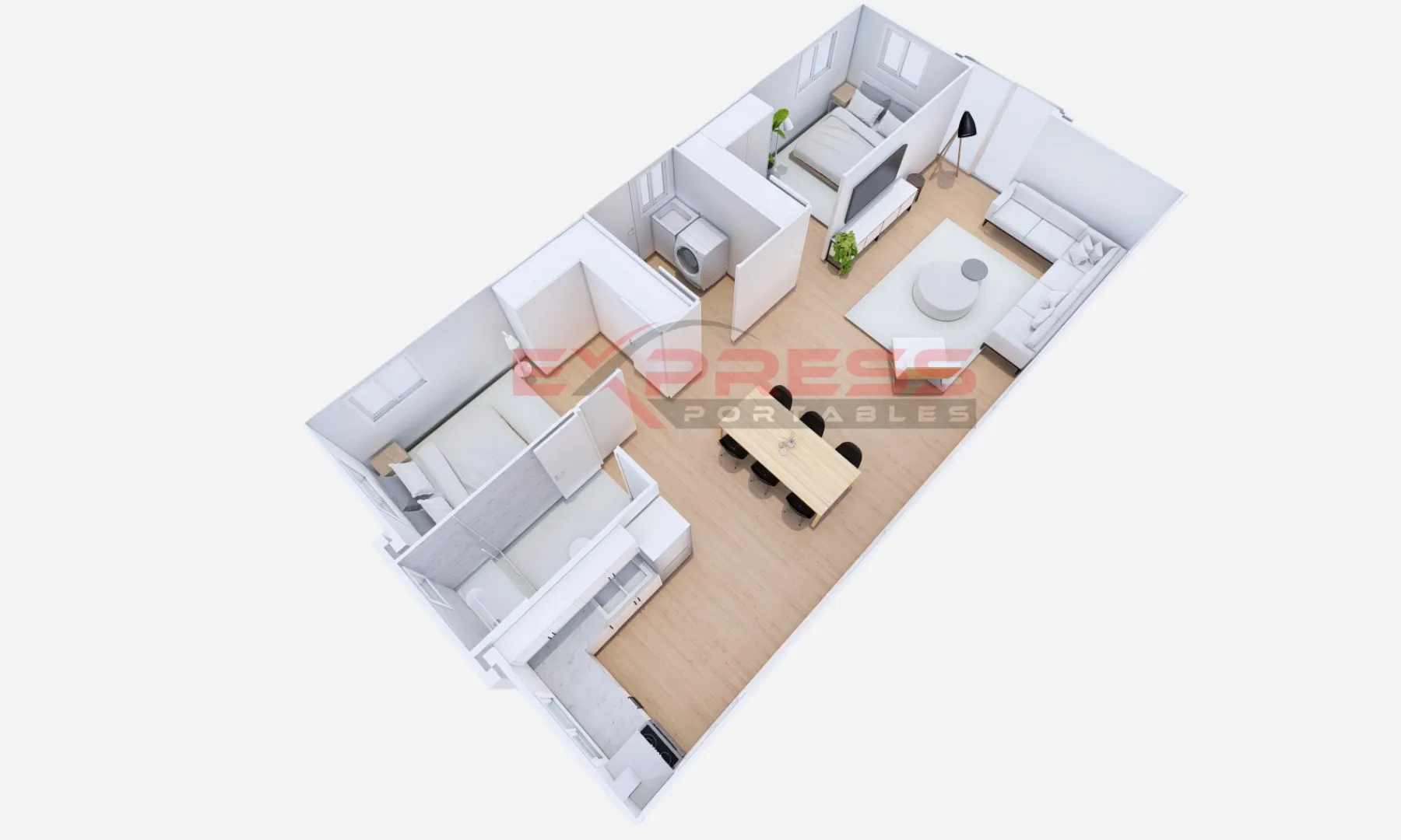 Premium 40ft 2 Bed   Laundry Expander Home