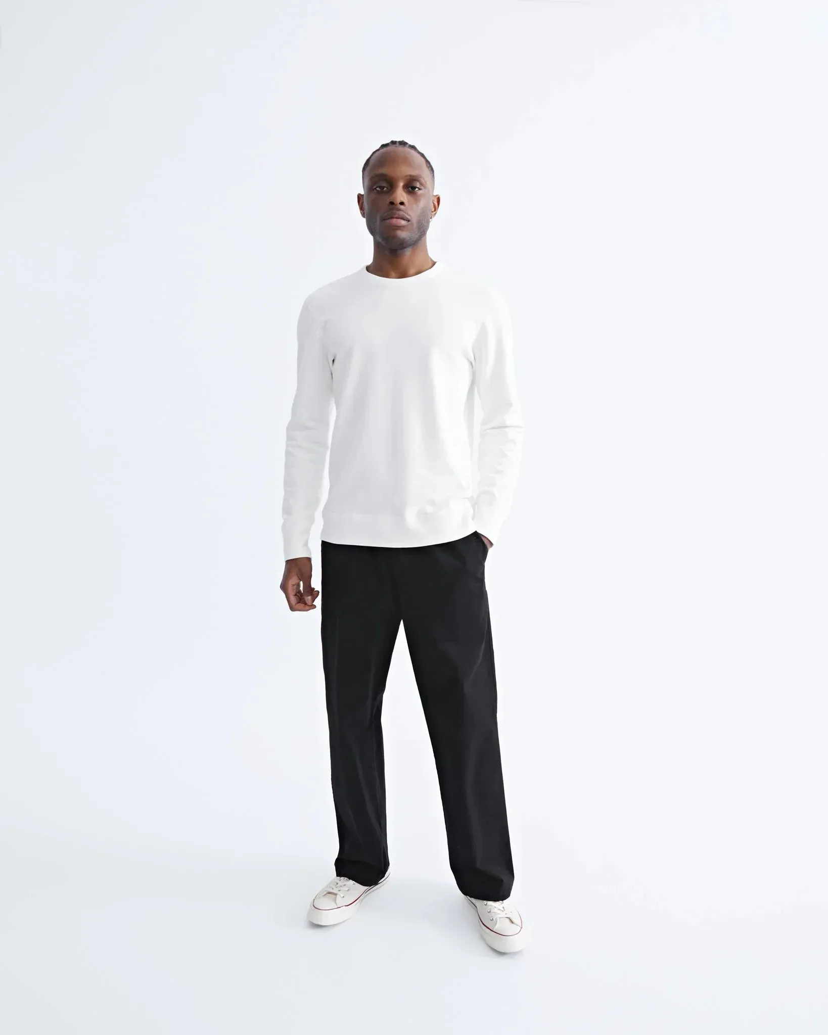 RC - Knit Mid Wt Terry LS Crewneck - Core