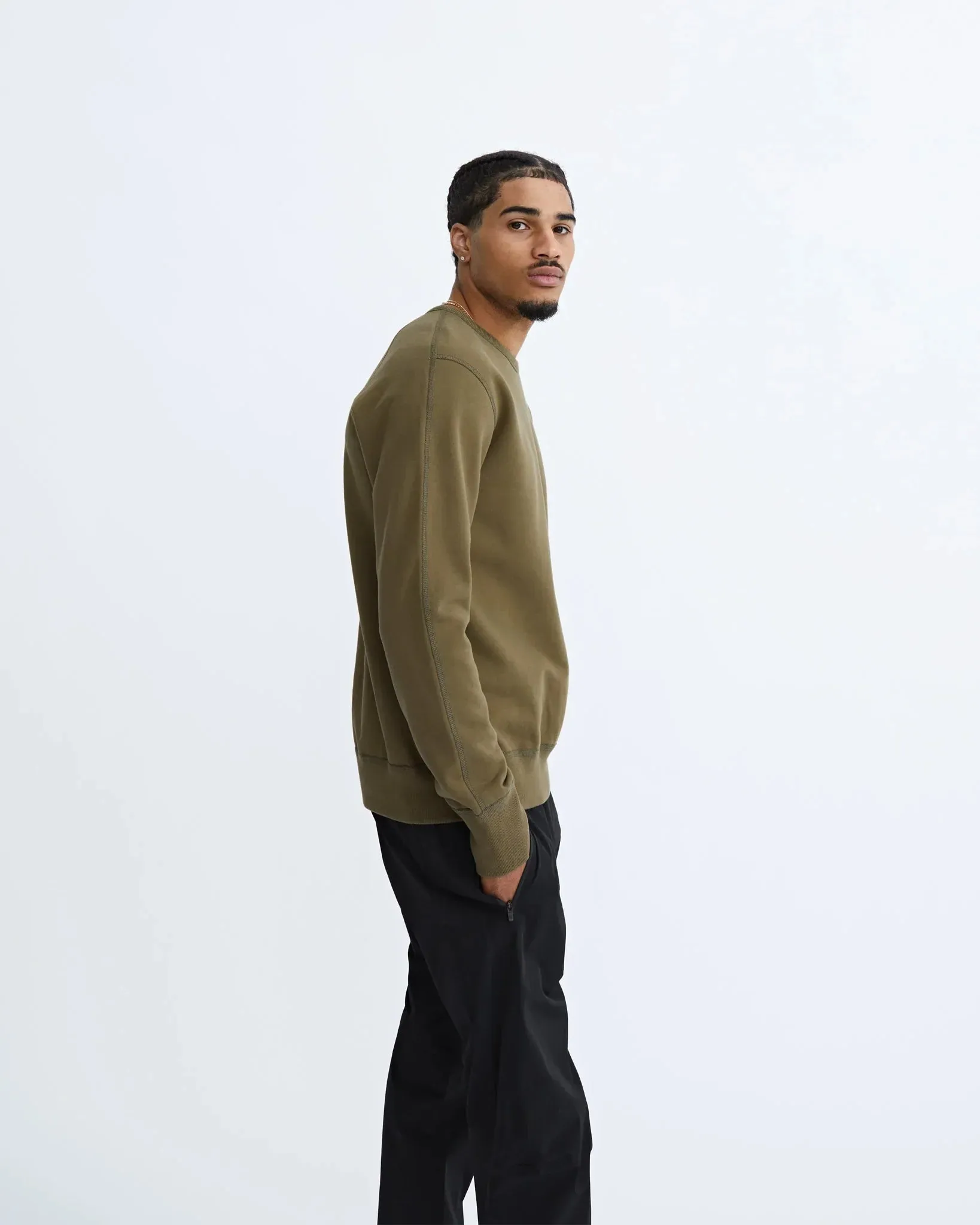 RC - Knit Mid Wt Terry LS Crewneck - Core