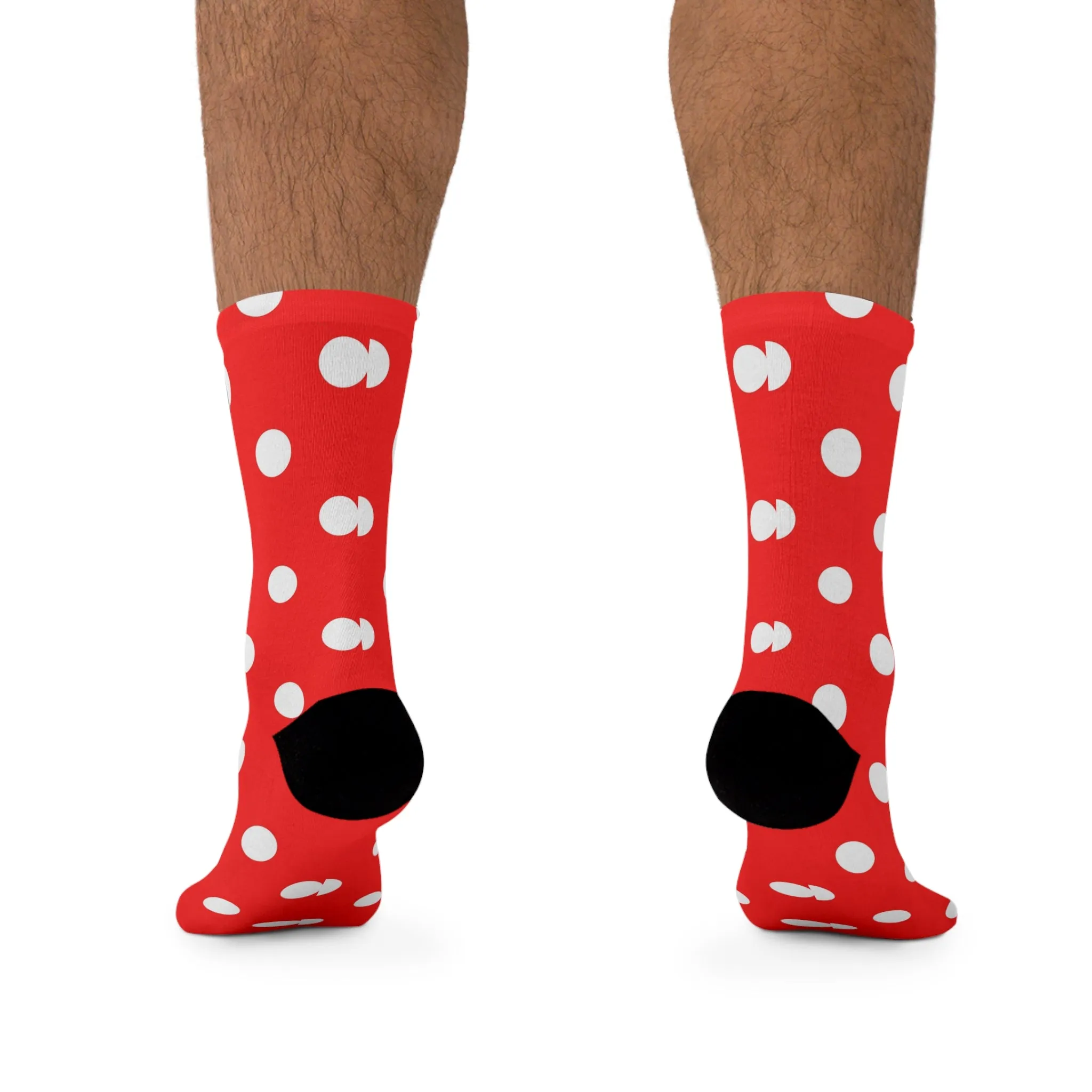 Red With White Polka Dots Socks