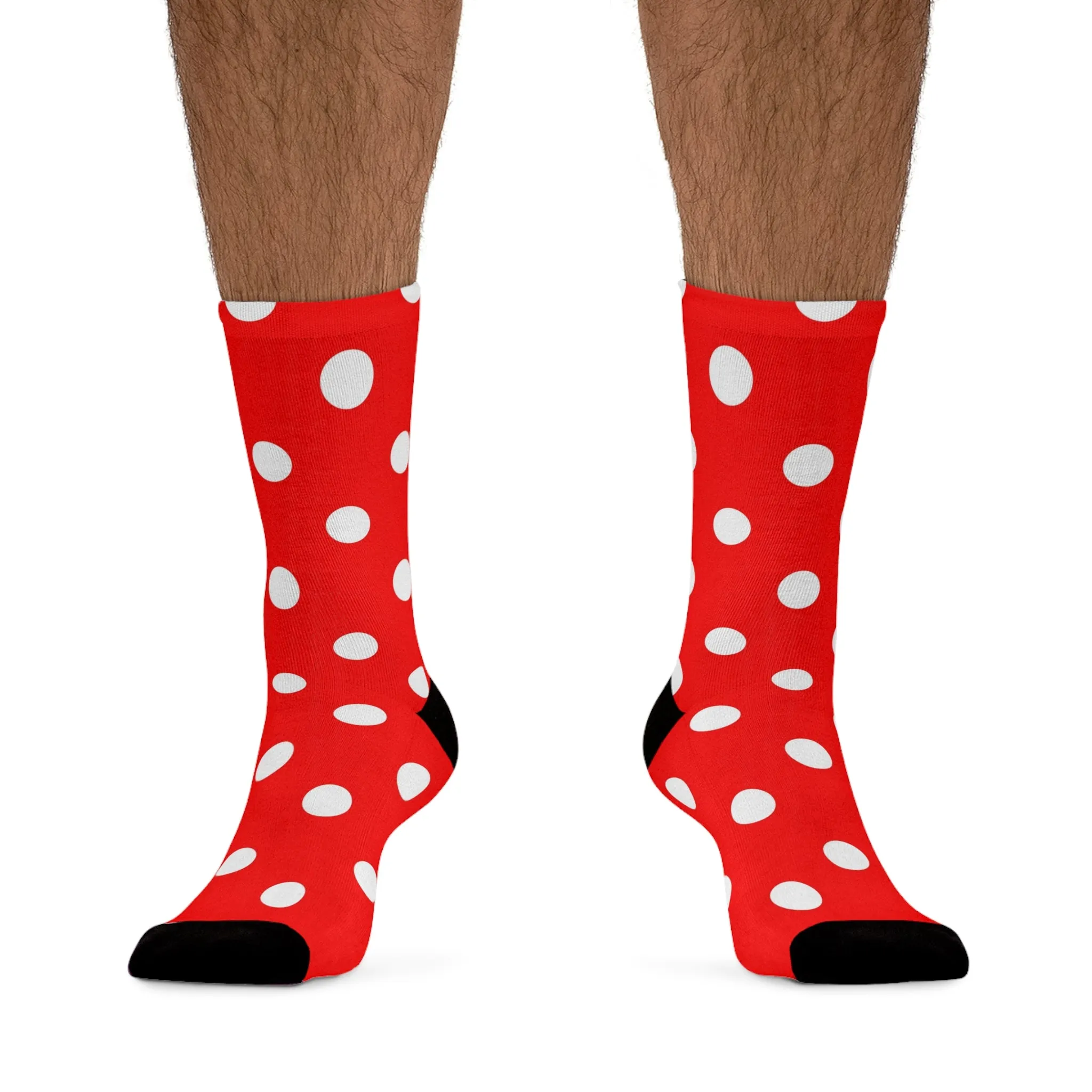 Red With White Polka Dots Socks