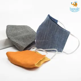 Reusable Cotton Masks - Set of 3 (Assorted Colors)