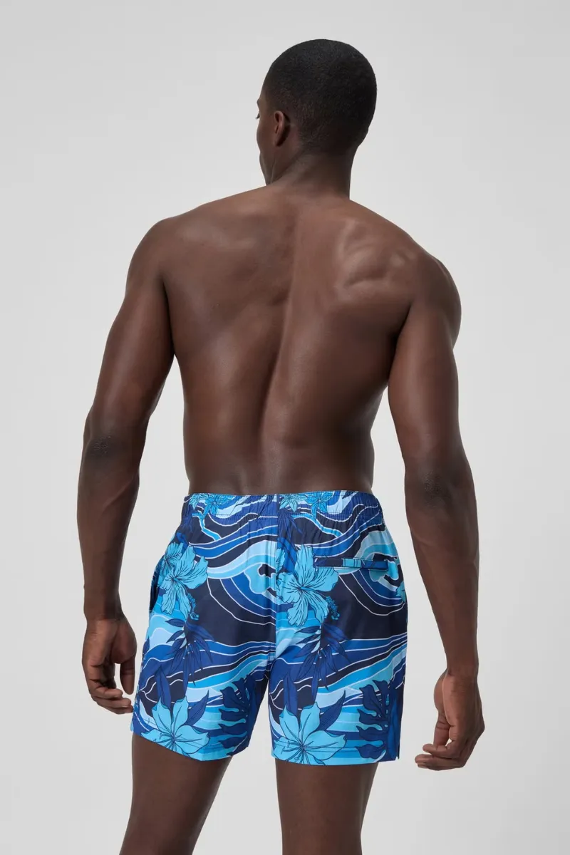 Speedo Men's Printed Redondo Edge Volley 16" Short - Peacoat