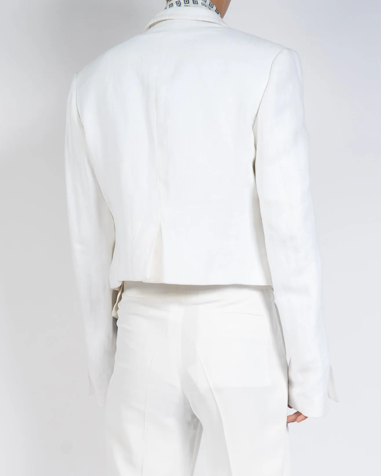 SS16 White Cropped Jacket 1 of 1 Sample