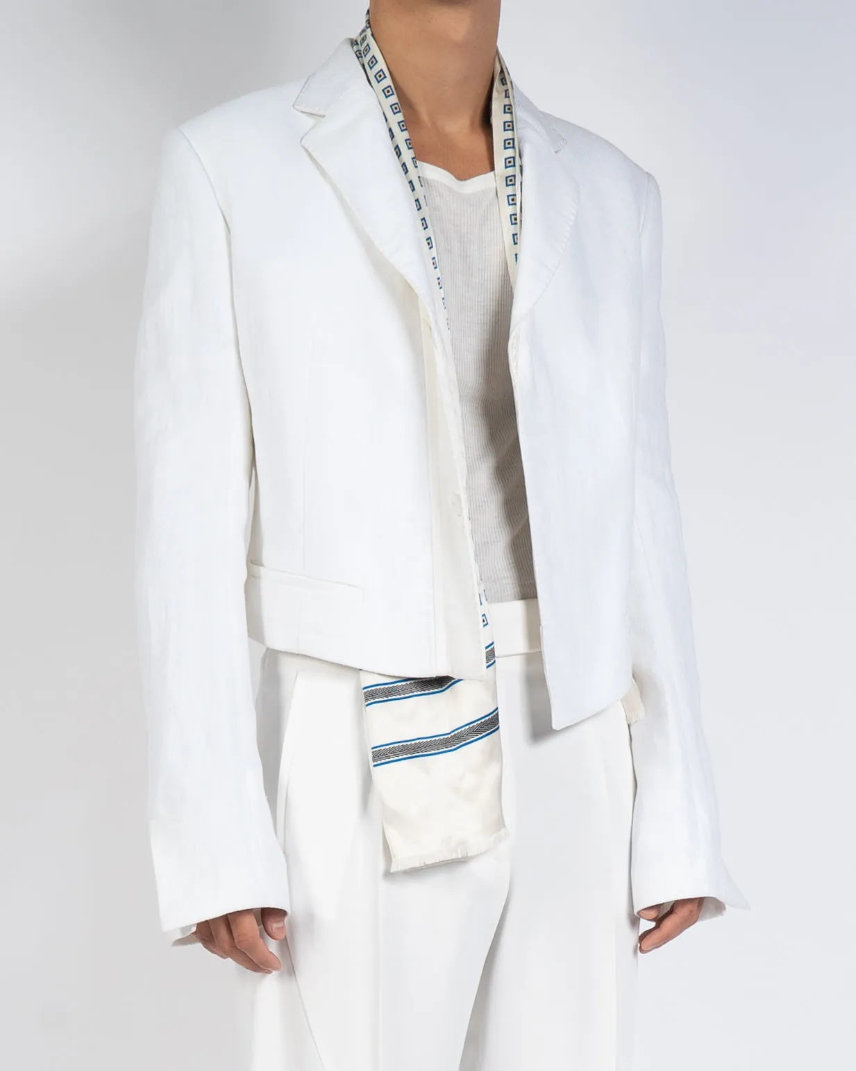 SS16 White Cropped Jacket 1 of 1 Sample
