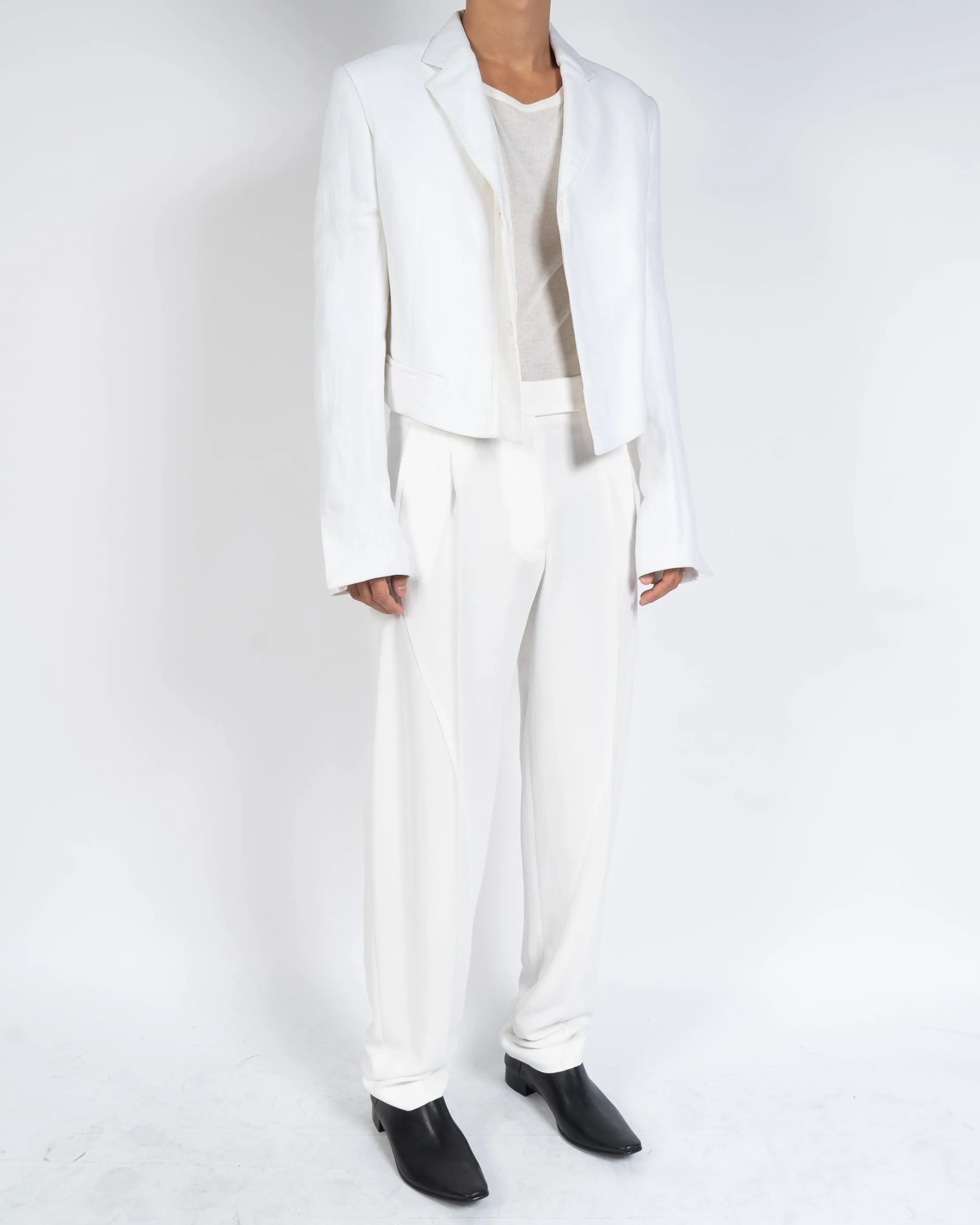 SS16 White Cropped Jacket 1 of 1 Sample