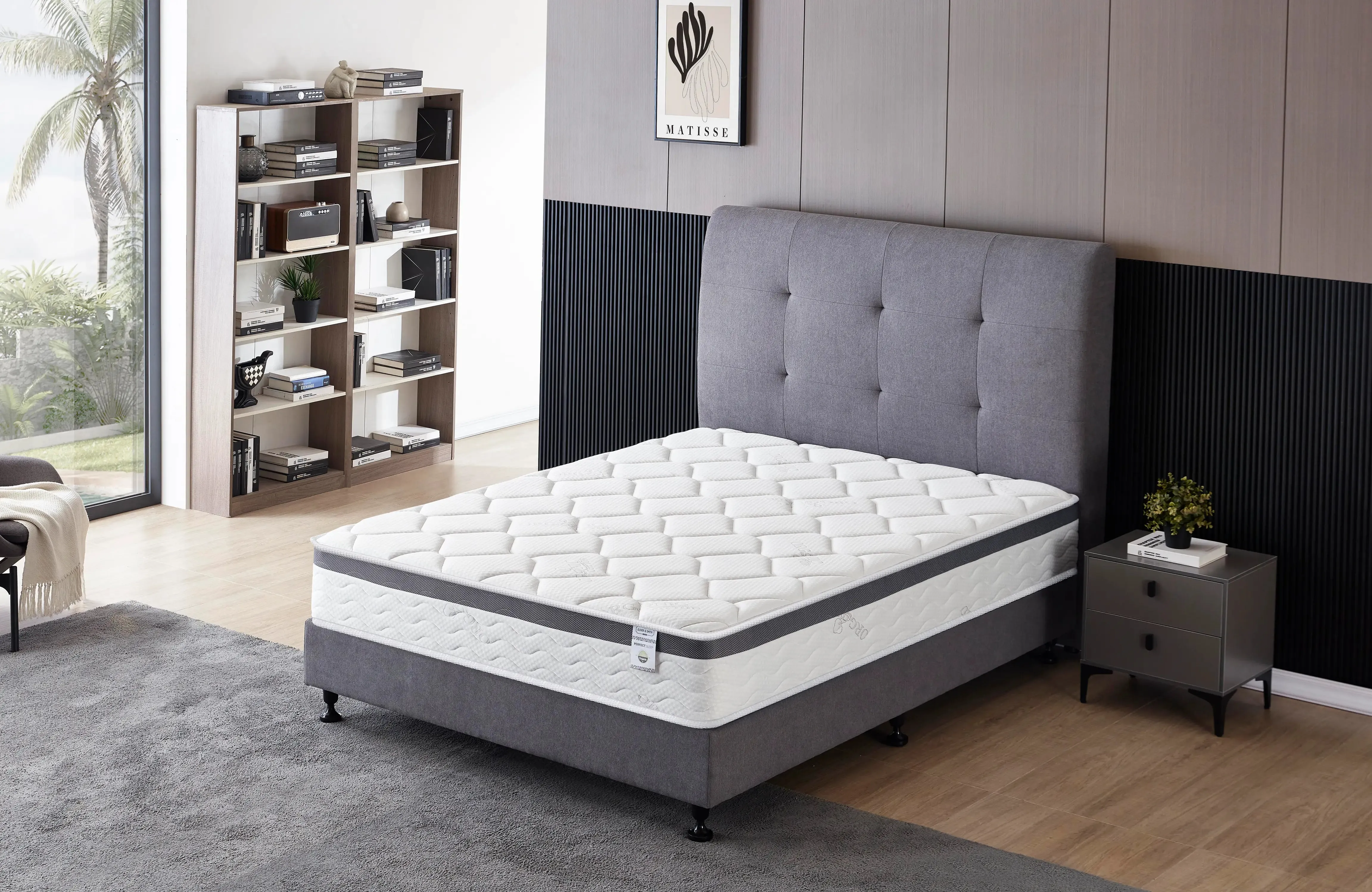 THE PREMIUM - 10" - "THE PERFECT" Medium - Euro Pillow Top - Pocket Spring and Memory Foam - Organic Cotton Mattress