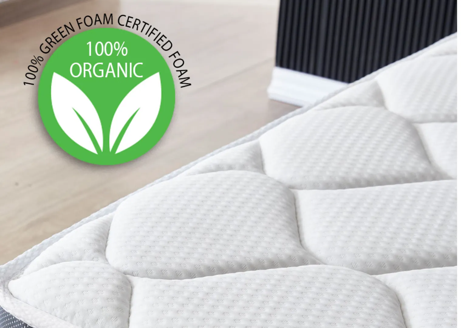THE PREMIUM - 10" - "THE PERFECT" Medium - Euro Pillow Top - Pocket Spring and Memory Foam - Organic Cotton Mattress