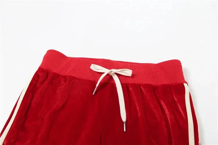 Velvet Lounge Set Tracksuit Shorts or Pants, Your Choice