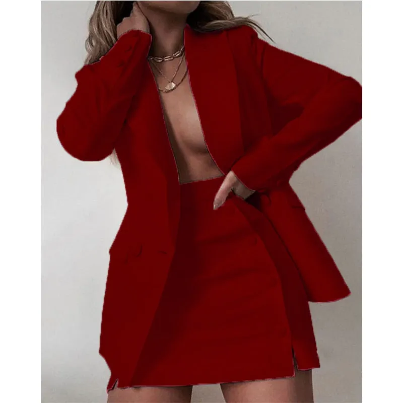 Wenkouban 2023 New Fashion 2 Piece Set Women Streetwear Candy Colour Basic Blazer Sets Coat   Shorts Slim Suit Jacket