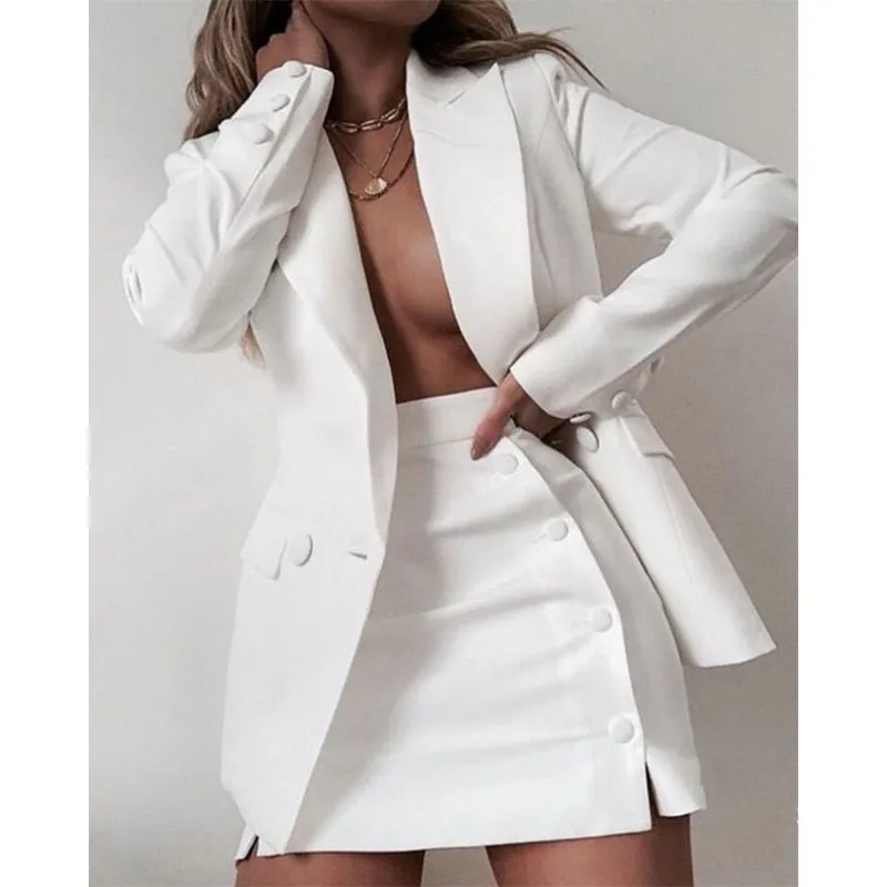 Wenkouban 2023 New Fashion 2 Piece Set Women Streetwear Candy Colour Basic Blazer Sets Coat   Shorts Slim Suit Jacket