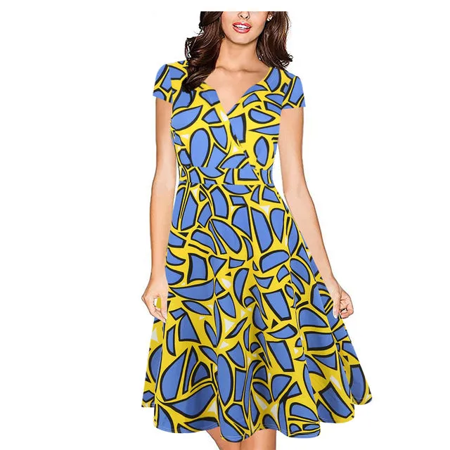 Women Formal V Neck Casual Dresses