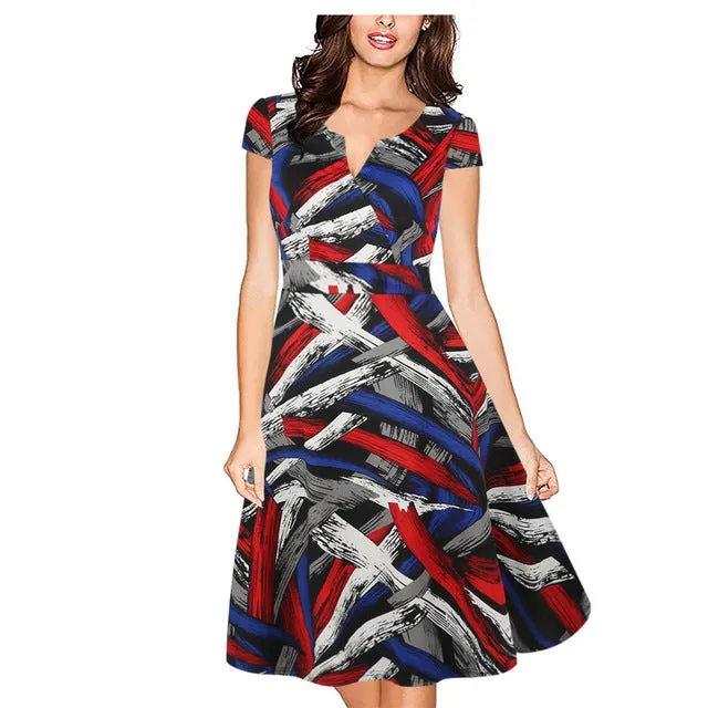 Women Formal V Neck Casual Dresses