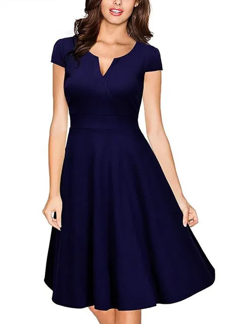 Women Formal V Neck Casual Dresses