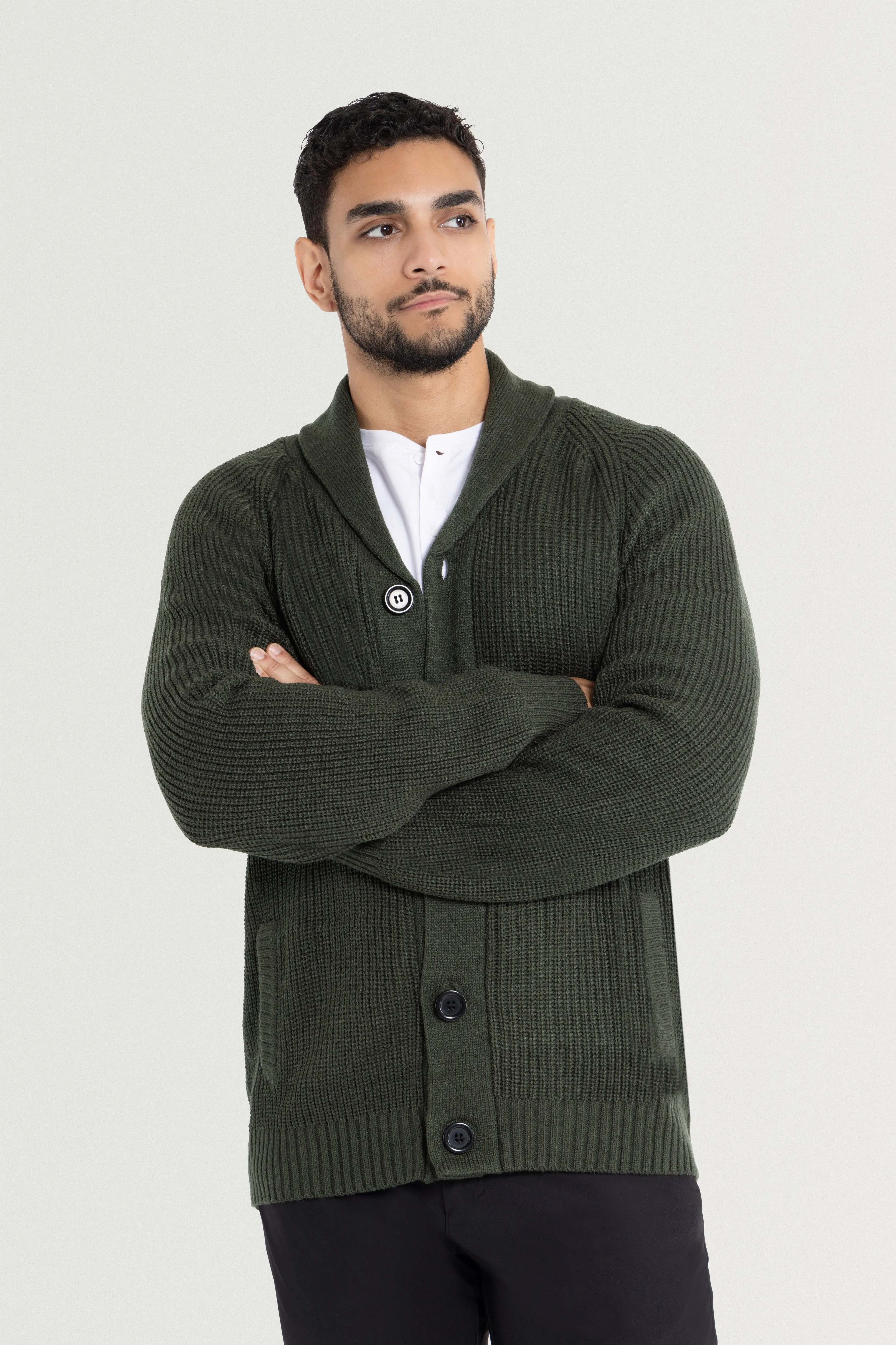 X RAY Men's Shawl Collar Button Down Cardigan Sweater Big & Tall Available